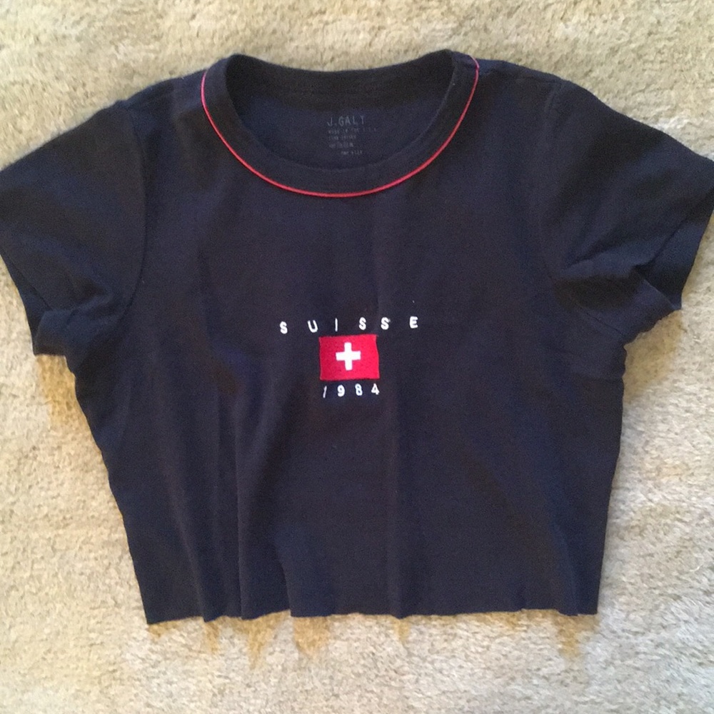 Brandy Melville Suisse Crop Tee